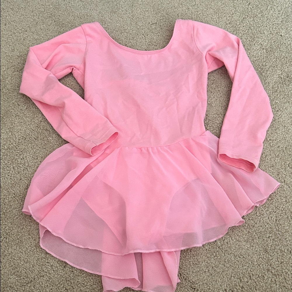 Pink Long-Sleeve Kids Ballet Costume